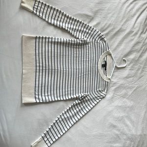 Banana Republic XXSP Petite Navy White Striped Sweater